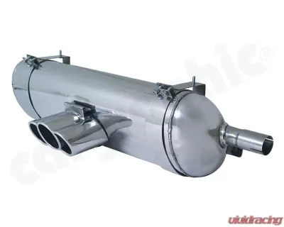 Cargraphic Silencer Super Sound Version with with 1xtripipe Tailpipes Porsche Boxster 00-04 - CARP86SETSTRIR