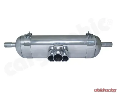 Cargraphic Silencer Super Sound Version with with 1xtripipe Tailpipes Porsche Boxster 00-04 - CARP86SETSTRIR