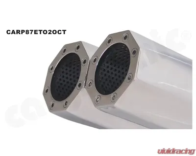 Cargraphic Silencer Set Super Sound Octagon-Look And Perforated Insert Porsche Boxster 05-12 - CARP87ETO2OCT