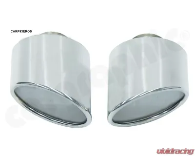 Cargraphic Tailpipe Set Polished 85x117mm Following Valance Porsche 993 S|4S 96-98 - CARP93SEROS