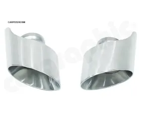 Cargraphic Tailpipe Set Polished 85 x117mm Rolled In Model Modena Porsche 993 95-98