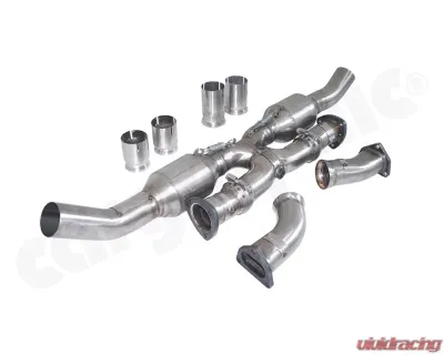 Cargraphic Catalytic Converter X-Pipe with Bischoff Flange Connection Porsche 993 93-98 - CARP93NGTKATXB