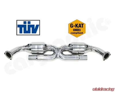 Cargraphic Catalytic Converter X-Pipe OBD2 Compliant Porsche 996 C2|C4 98-05 - CARP96GT3KATXOBD2