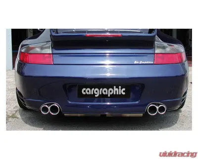 Cargraphic Tailpipe Set Double End Polished 2x89mm Inner Pipe Rolled In Porsche 996 C2|C4 98-05 - CARP96TEROE