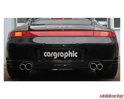 Cargraphic Tailpipe Set Double End Polished 2x89mm Inner Pipe Rolled In Porsche 996 C2|C4 98-05 - CARP96TEROE