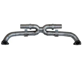 Cargraphic Center Silencer Replacement X-Pipe w/ Collision Porsche 997.2 Carrera 09-11