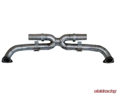 Cargraphic Center Silencer Replacement X-Pipe w/ Collision Porsche 997.2 Carrera 09-11 - CARP97DFISILX
