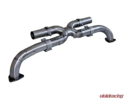 Cargraphic Center Silencer Replacement X-Pipe w/ Collision Porsche 997.2 Carrera 09-11 - CARP97DFISILX