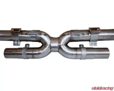 Cargraphic Center Silencer Replacement X-Pipe w/ Collision Porsche 997.2 Carrera 09-11 - CARP97DFISILX