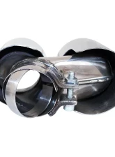Cargraphic 89mm Polished Modena Style Exhaust Tips Porsche 997.2 Turbo 3.8L 10-12                                     - CARP97ERM - Image 2