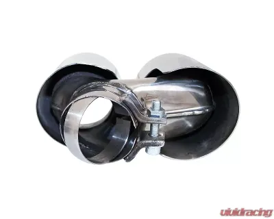 Cargraphic 89mm Polished Modena Style Exhaust Tips Porsche 997.2 Turbo 3.8L 10-12 - CARP97ERM