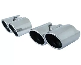 Cargraphic 89mm Polished Slash Cut Quad Exhaust Tips All Porsche 997.2 Carrera | Targa 3.6L|3.8L 09-11