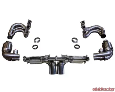 Cargraphic Exhaust Kit 6 Performance Lightweight Version w/ Flaps Porsche 997.2 GT3 10-11 - CARP97GT3KIT6LW38