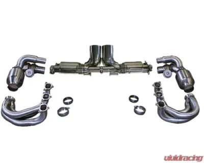 Cargraphic Exhaust Kit 6 Performance Lightweight Version w/ Flaps Porsche 997.2 GT3 10-11 - CARP97GT3KIT6LW38