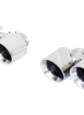 Cargraphic 89mm Polsished Quad Round Exhaust Tips Porsche 997.2 Turbo 10-12                                     - CARP97TDFIER - Image 4
