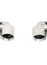 Cargraphic 89mm Polsished Quad Round Exhaust Tips Porsche 997.2 Turbo 10-12                                     - CARP97TDFIER - Image 2