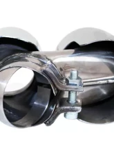 Cargraphic 89mm Polsished Quad Round Exhaust Tips Porsche 997.2 Turbo 10-12                                     - CARP97TDFIER - Image 4