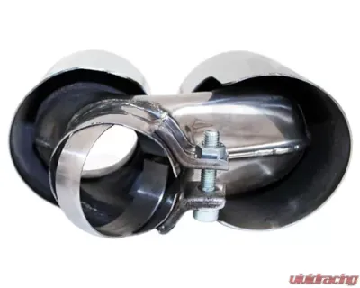 Cargraphic 89mm Polsished Quad Round Exhaust Tips Porsche 997.2 Turbo 10-12 - CARP97TDFIER