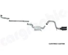 Cargraphic Turbo-Back Super Sound Exhaust System Volkswagen Scirocco 2.0 TSI 09-13