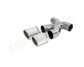 Cargraphic 2x89mm Mirror Polished Double End Tailpipes X Version Porsche 987 Cayman 2006-2013