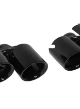 Cargraphic 2x89mm Modena Style Round Black Thermopaint Quad Exhaust Tips Porsche 991 3.4L 14-16                                     - PERP9134ERMTP - Image 4