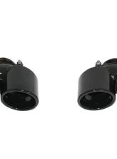 Cargraphic 2x89mm Modena Style Round Black Thermopaint Quad Exhaust Tips Porsche 991 3.4L 14-16                                     - PERP9134ERMTP - Image 3