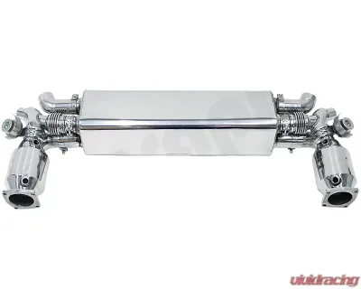 Cargraphic Turbo Back Exhaust System TUV Version Race Sound with Flaps Porsche 991 Turbo | S - PERP91TETRFLAP