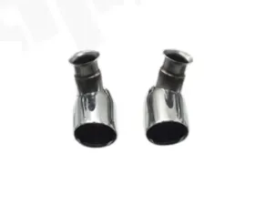 Cargraphic Polished 89mm Rolled Tailpipe Set Porsche 996 Carrera 3.4L 98-05