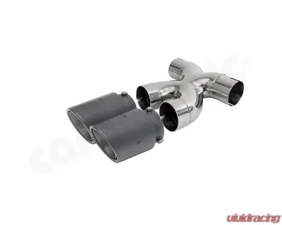 Cargraphic Sport Double-end Tailpipe 89mm | 35" inch X-pipe Porsche 981 Boxster |  S | GTS | Spyder /Cayman |  S | GTS | GT4 2013-2017 - PERP81ER35RXKEV