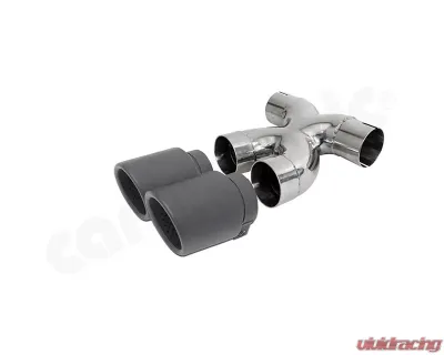Cargraphic Sport Double-end Tailpipe 89mm | 35" inch X-pipe Porsche 981 Boxster |  S | GTS | Spyder /Cayman |  S | GTS | GT4 2013-2019 - PERP81ER35RXTP