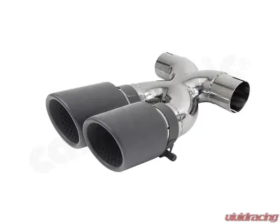 Cargraphic Sport Double-end Tailpipe 89mm | 35" inch X-pipe Porsche 981 Boxster |  S | GTS | Spyder /Cayman |  S | GTS | GT4 2013-2019 - PERP81ER35RXTP