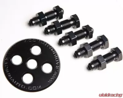 Radium Engineering -6AN Bulkhead Plate with Fittings and Nuts - 20-0128-01