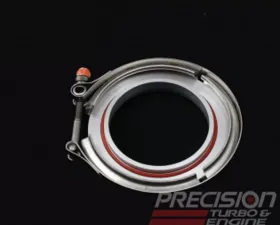 Precision Turbo & Engine Compressor Cover Discharge Flange and Clamp Set (Mild Steel)