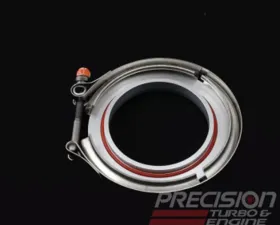 Precision Turbo & Engine Compressor Cover Discharge Flange and Clamp Set (Aluminum)