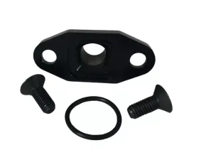 Precision Turbo & Engine HI FLOW Oil Drain Flange T3/T4 -10 AN Male (M8-1.25 Bolts)