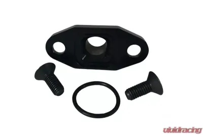 Precision Turbo & Engine HI FLOW Oil Drain Flange T3/T4 -10 AN Male (M8-1.25 Bolts) - PTP074-2108