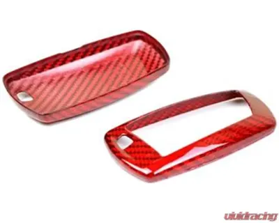 AutoTecknic Red Dry Carbon Key Fob Case BMW Fx 7 | 6 | 5 | 3 | 2 | 1 -Series | M Models | X4 | X3 - ATK-BM-0001-RC