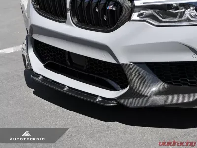 Autotecknic Dry Carbon Center Front Lip Spoiler BMW F90 M5 2018-2022 - ATK-BM-0020