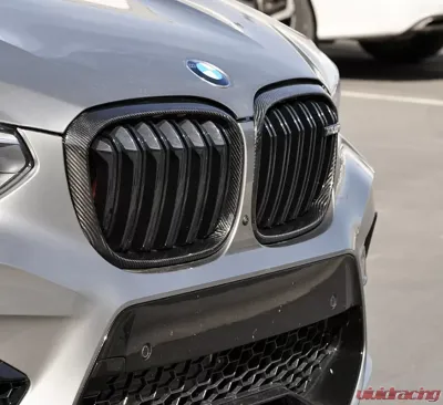 AutoTecknic Replacement Dry Carbon Grille Surrounds BMW F97 X3M | F98 X4M 2020+ - ATK-BM-0118-CF-M