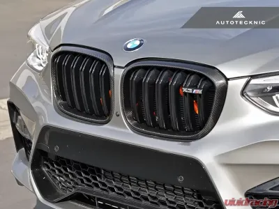 AutoTecknic Replacement Dry Carbon Grille Surrounds BMW F97 X3M | F98 X4M 2020+ - ATK-BM-0118-CF-M