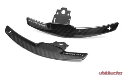 AutoTecknic Competition Dry Carbon Shift Paddles With White Indicators BMW M2|M3|M4|M5|M6|X5M|X6M 2015-2019 - ATK-BM-0164-DCG-W
