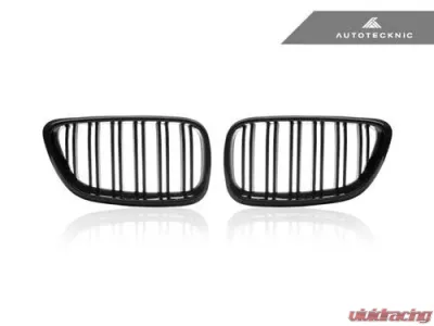 AutoTecknic Dual-Slats Carbon Fiber Front Grilles BMW F87 M2 | F22 2-Series 2014-2019 - ATK-BM-0172-DS-CF