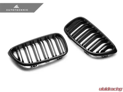 AutoTecknic Dual-Slats Carbon Fiber Front Grilles BMW F87 M2 | F22 2-Series 2014-2019 - ATK-BM-0172-DS-CF