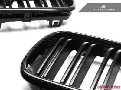 AutoTecknic Dual-Slats Carbon Fiber Front Grilles BMW F87 M2 | F22 2-Series 2014-2019 - ATK-BM-0172-DS-CF
