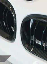 AutoTecknic Dual-Slats Carbon Fiber Front Grilles BMW F87 M2 | F22 2-Series 2014-2019                                     - ATK-BM-0172-DS-CF - Image 6