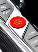 AutoTecknic Bright Red Start Stop Button BMW G14 | G15 8-Series | G20 3-Series 2018-2020                                     - ATK-BM-0225-RD - Image 2