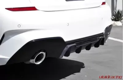 AutoTecknic Dry Carbon Extended Fin Competition Rear Diffuser BMW G20 3-Series 2019-2021 - ATK-BM-0353
