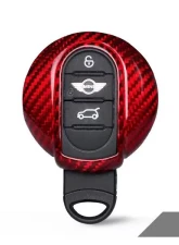 AutoTecknic Red Dry Carbon Key Case Mini Cooper F54 | F55 | F56 | F57 | F60 Countryman 07-18                                     - ATK-MN-0001-RC - Image 3