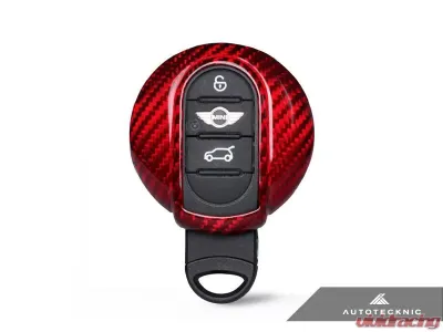 AutoTecknic Red Dry Carbon Key Case Mini Cooper F54 | F55 | F56 | F57 | F60 Countryman 07-18 - ATK-MN-0001-RC