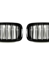 AutoTecknic Glazing Black Front Grille Dual Slats BMW 5 Series F10 11-16                                     - BM-0067-DS-GB - Image 2